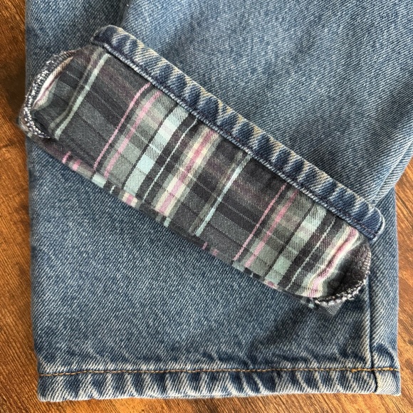 Vintage 2000s LL Bean Flannel Lined Denim Jeans ~ 32 X 28 - Picture 7 of 9